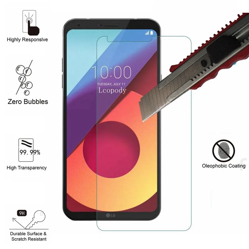 Защитное стекло HOPCHAM закаленное 2.5D 9h для Lg Q6 Q6Plus M700A M700 Q6a Alpha|Защитные стёкла и