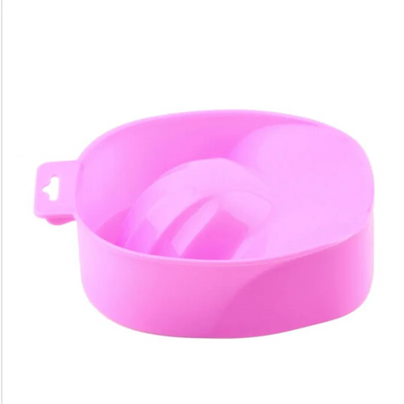Pink Nail Soak Bowl Nail Art Tips Soaker Tray Manicure Nail Polish
