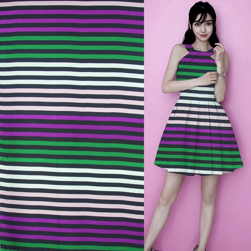 

Fashion stripe design 100% silk twill silk fabric 19momme stripe print,STW086