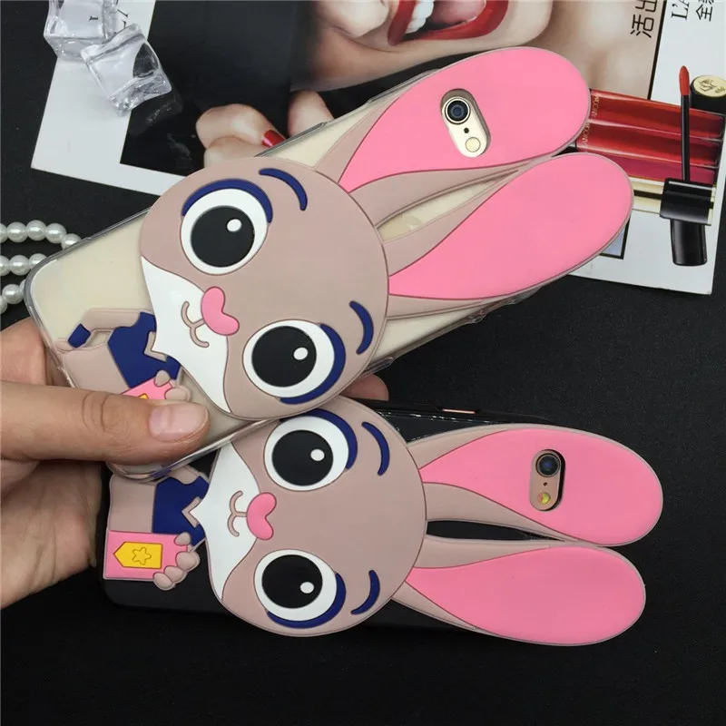 Lovely Cartoon Rabbit Case for BQ Velvet BQS-5035 Soft TPU Phone Cases Back Cover 3D Funda Pink Coque Capa