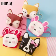 

Monsisy Children's Wallet Kid Bag Toddler Purses Small Change Coin Pouch Money Holder Cartoon 3D Animal Cat/Fox/Rabbit Baby Bag