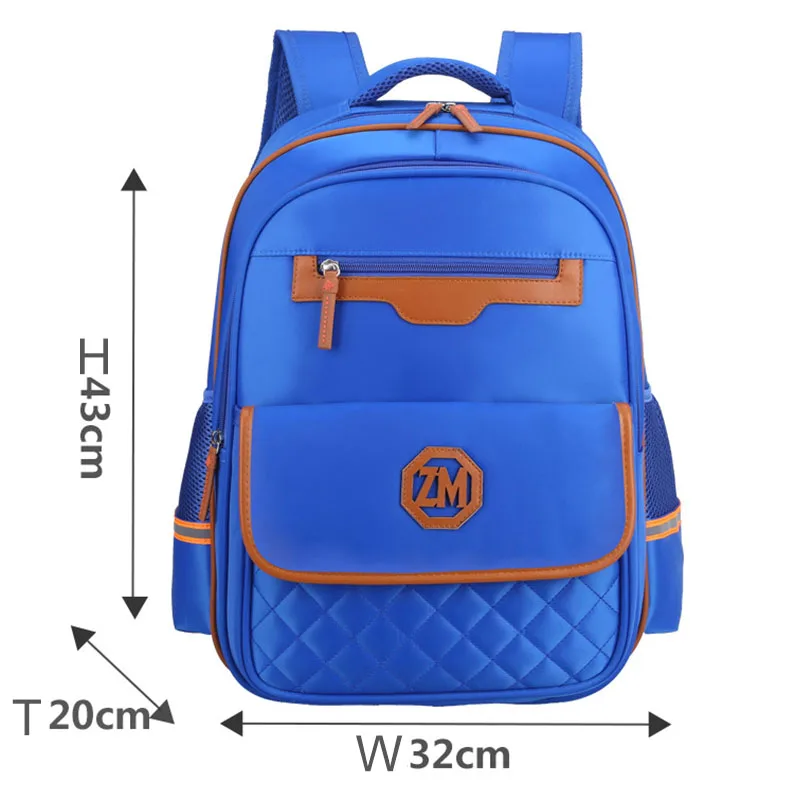 Светоотражающий дизайн, школьные сумки для подростков мальчиков и девочек, Водонепроницаемый Школьный рюкзак для детей, большая вместительность, школьный рюкзак, Детские рюкзаки - Цвет: Небесно-голубой