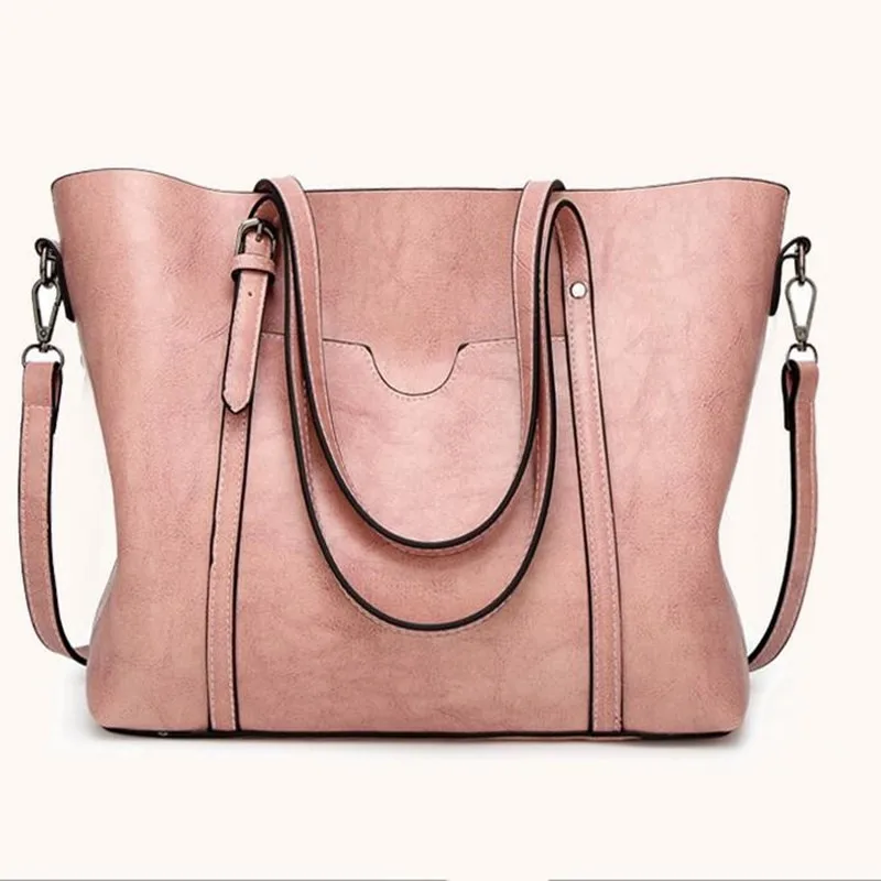 Роскошные женские сумки, дизайнерские сумки-мессенджеры, большие сумки-шопперы, сумки через плечо, женские мягкие кожаные сумки - Цвет: pink
