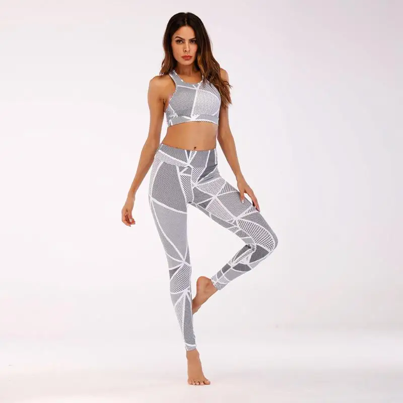

3D Printed Sport Clothing Fitness Tracksuit Elastic Sport Suit Women Yoga Set Quick Dry Gym Sportswear Jogging Suits for Women
