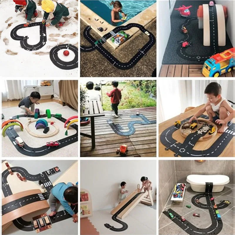 

DIY PVC Puzzles Track Play Set Road Car Track Baby Puzzle Game Mat Floor Carpet Educational Learning Toys Nordic Kids Room Decor