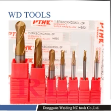2pc ARCO Coat 2 Two flutes Ball Nose HRC65 R3.0 mm extra length 75mm length tungsten carbide end mill bit for engineer working
