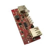 מודול מטען כוח בנק USB מטען מודול טעינה פלט USB Circuit Board Step Up Boost Power Supply Module כפול עם מחוון טעינה (5)