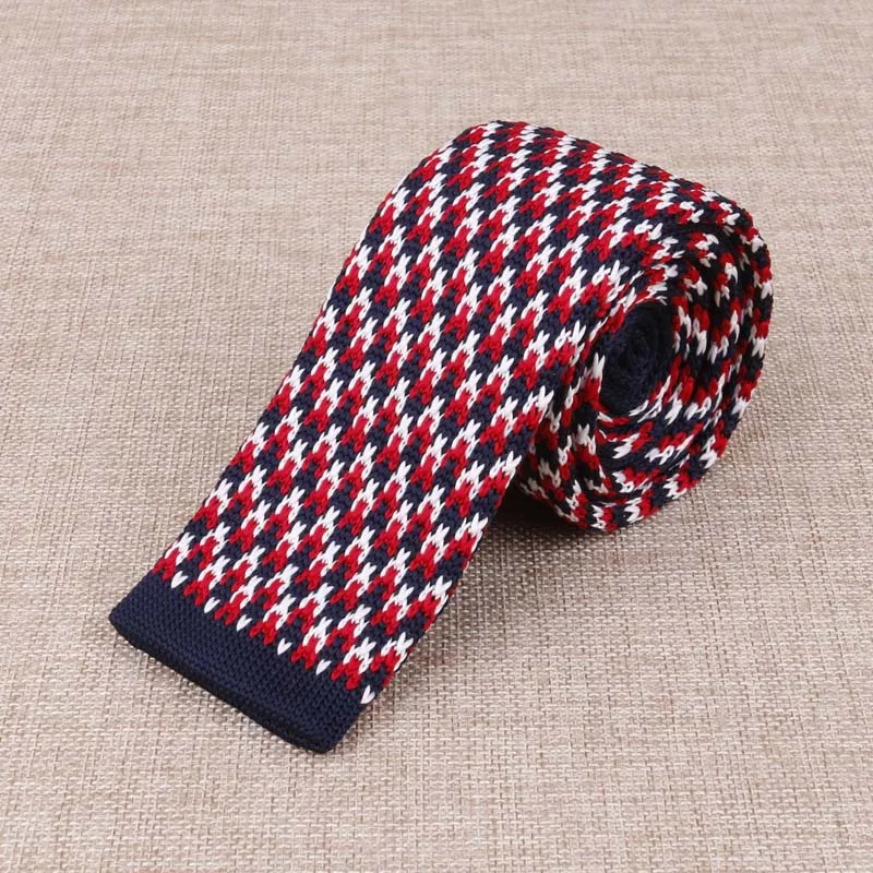 Различные мужские галстуки, вязаный галстук с плоской головкой, 5 см, узкая версия, Модный Полосатый клетчатый галстук, выпускной подарок, аксессуары - Цвет: ZZLD-089