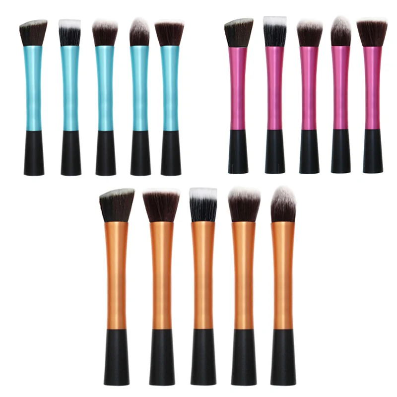 5pcs Concealer Brushes Dense Powder Blush Small Pretty Slim Waist Makeup Brush Set Cosmetic Tool