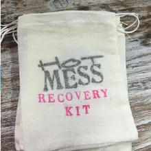 Пользовательские горячие беспорядок Свадебные вечерние похмельные наборы ювелирные изделия пользу муслиновые мешки девичник курица сувениры для девичника