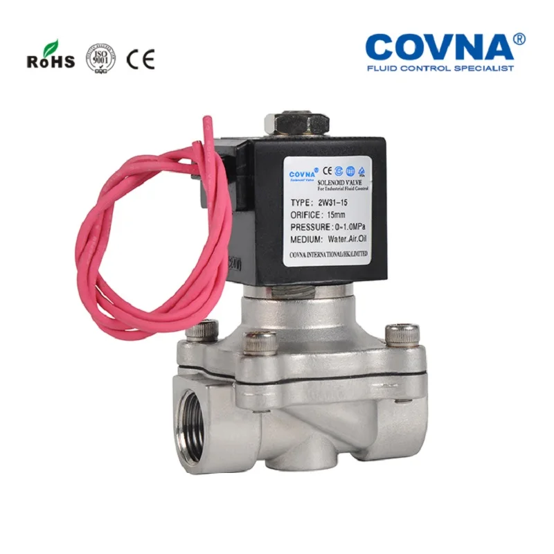 1 дюйм 2W31 SS304 электромагнитный клапан