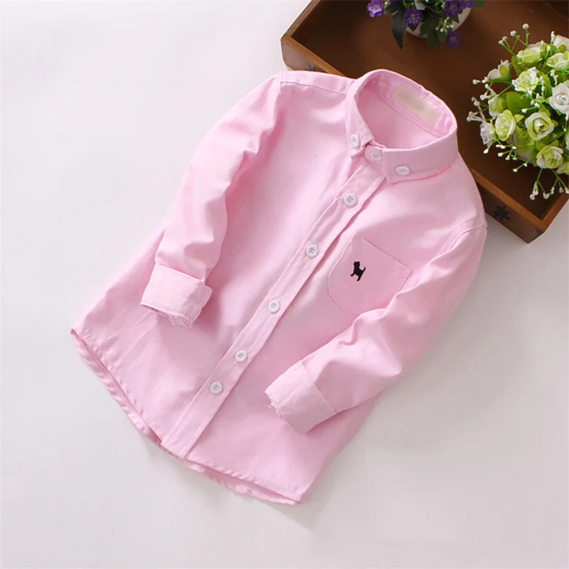 JXYSY/Детские рубашки для мальчиков г. Осенние однотонные рубашки для ...