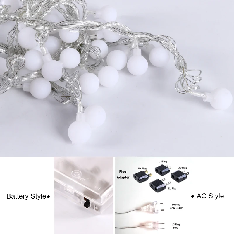 JULELYS 30M 300 Bulbs Ball Garland Christmas LED String Light Outdoor Holiday Birthday Gerlyanda Lights Decoration For Wedding JULELYS 30M 300 Bulbs Ball Garland Christmas LED String Light Outdoor Holiday Birthday Gerlyanda Lights Decoration For Wedding