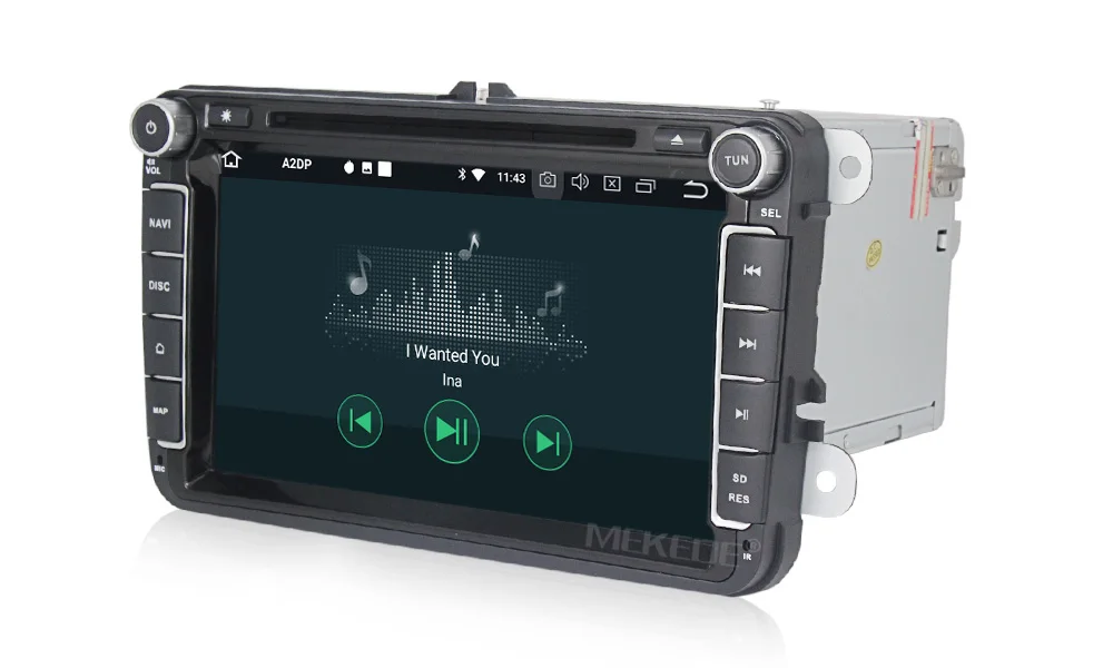 Discount 1024X600 px5 8" Android 8.0 Octa core 4G RAM Car DVD GPS Radio DVR DAB+ DVD For VW Passat Golf Tiguan Eos Jetta Seat free canbus 18