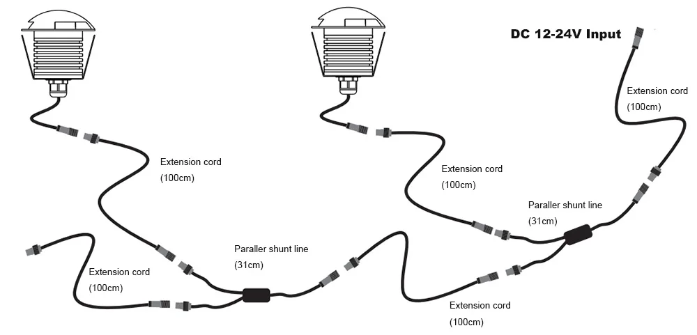 How to connection for led buried light-1000