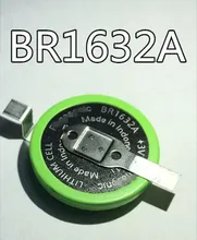 2 PCS Japão importou BR1632A bateria da tecla 3 V com pés de solda de 180 graus
