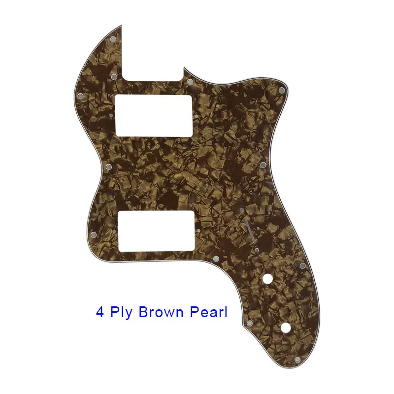 Запчасти для гитары Pleroo-для классической серии '72 Telecaster Tele Thinline Guitar pickguard Scartch Plate с пикапами хамбакера PAF - Цвет: 4Ply Brown Pearl