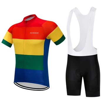 

SUSHAN radtrikot Set Sommer Fahrrad Kleidung Maillot Ropa Ciclismo Hombre MTB Bike Kleidung Sportbekleidung Anzug Radfahren Set