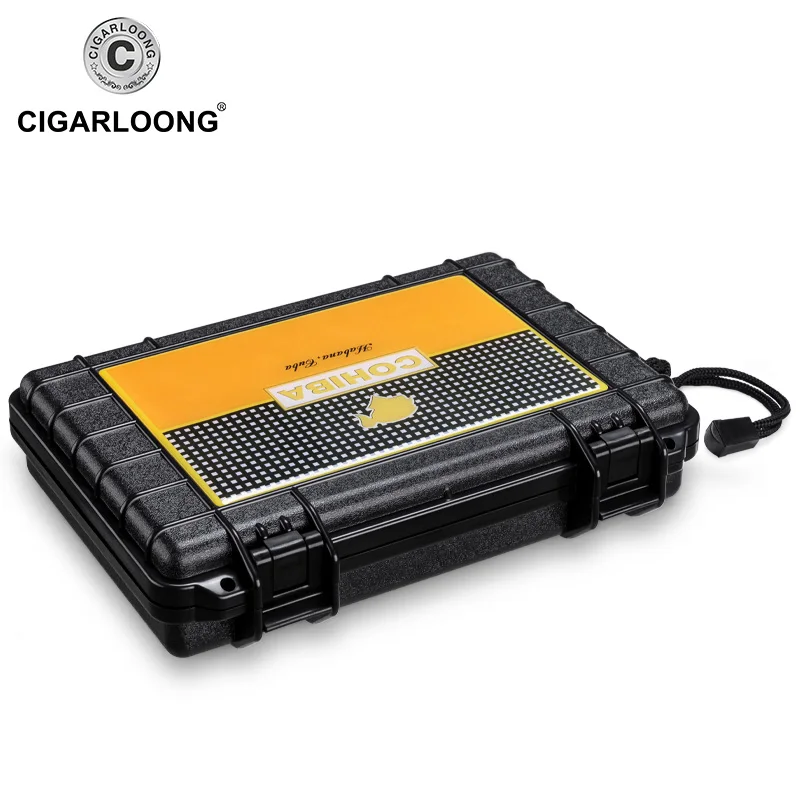 

Portable Waterproof Travel Cigar Case Box Built in humidifier Dust proof Shockproof Cigar Holder Storage Box Gift CLA-B0051