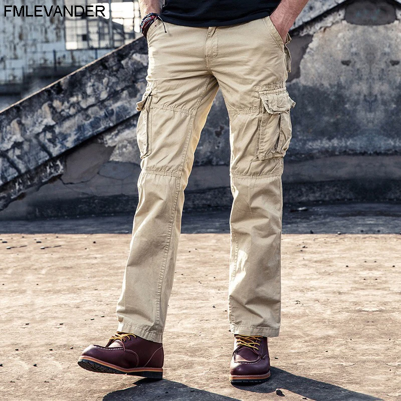 Плюс размер 40 брюки карго Военный стиль хлопок мужские повседневные брюки тактические брюки pantalon homme