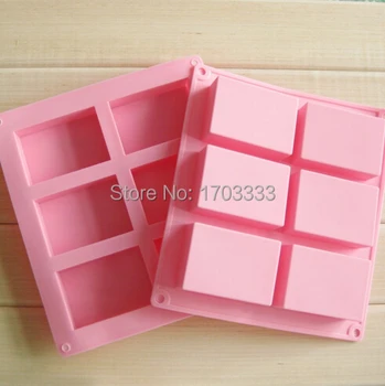 

Wholesale 100ml rectangle Silicone Soap mold FDA grade silicone sandwish molds Bakeware Free shipping #FGJ750