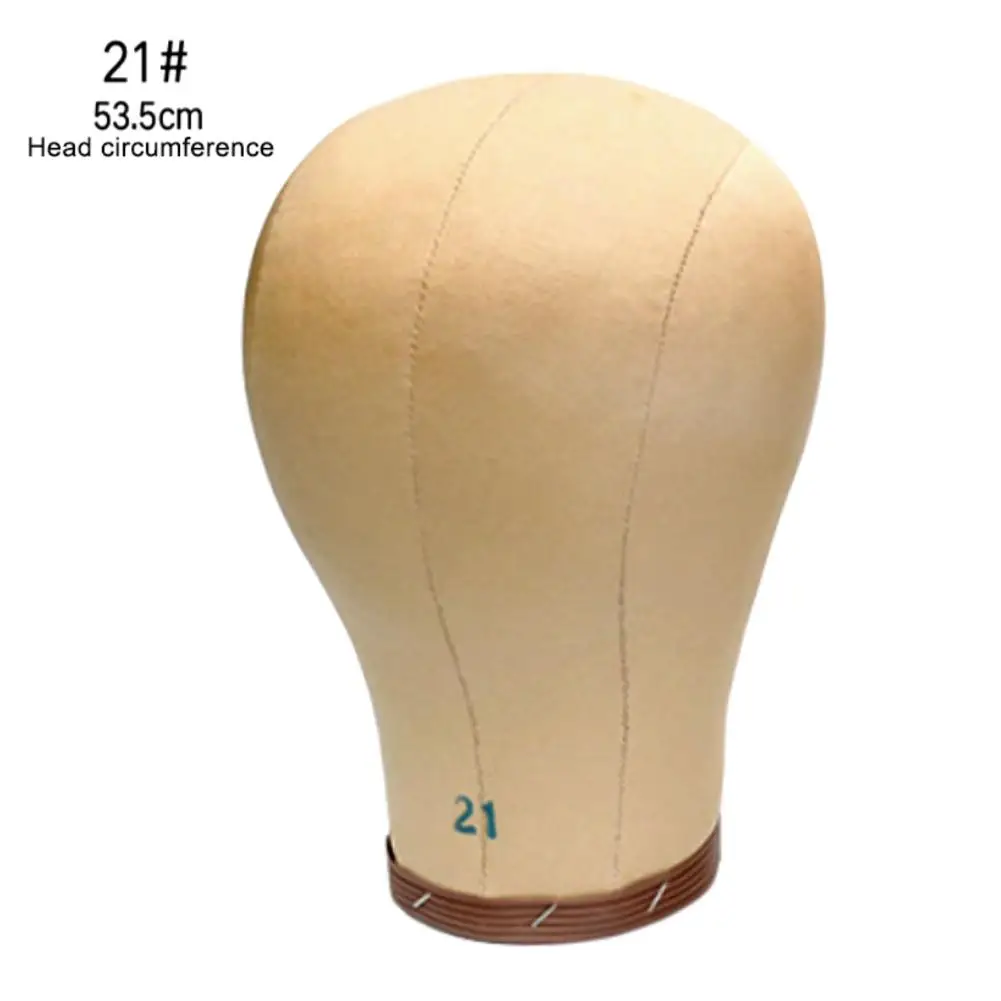 

53.5cm Canvas Cover Mannequin Head Model Wig Hair Styling Stand Cap Display Holder Mannequins Supplies