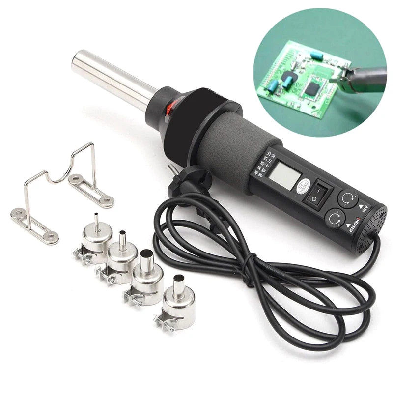 

450W 220V LCD Display Electronic Hot Air Heat Tool Soldering Station + Nozzle @8 JDH99