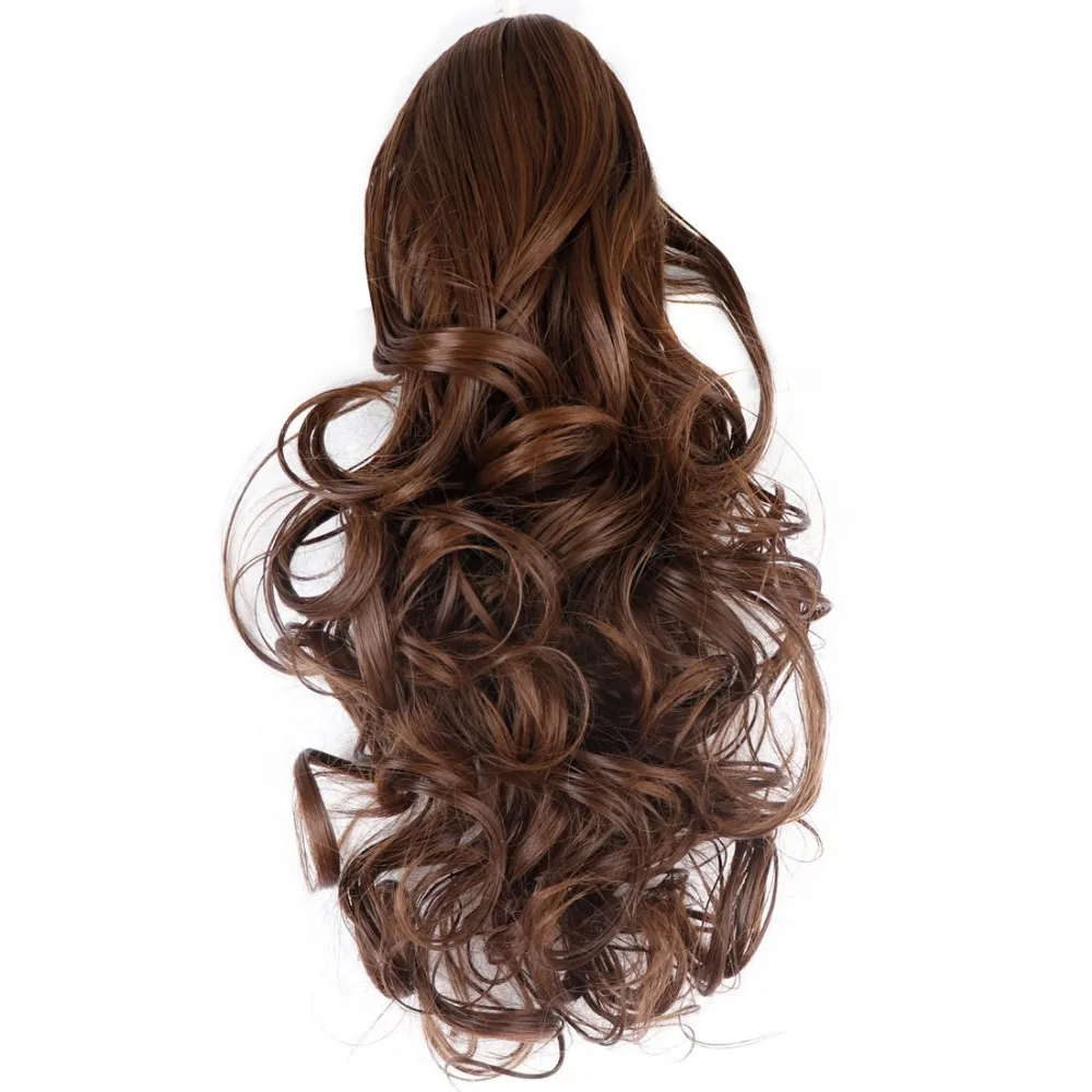 

BESTUNG 12Inch Synthetic Long Curly Claw Clip Ponytail Extension Synthetic Clip in Hairpiece 120g Jaw Clip Hair Extension