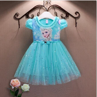 Розничная, Новое поступление, модное платье принцессы Эльзы для девочек, платья для маленьких детей с длинной шалью, платье для свадебной вечеринки для девочек от 3 до 8 лет - Цвет: picture