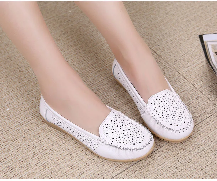 AH 168-New Arrival Cow Leather Women Loafers-23