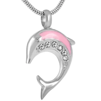 

IJD8324 the Crystal of Dolphin Ash Holder,the Romantic Cremation Jewelry Pendant for Women&Girl