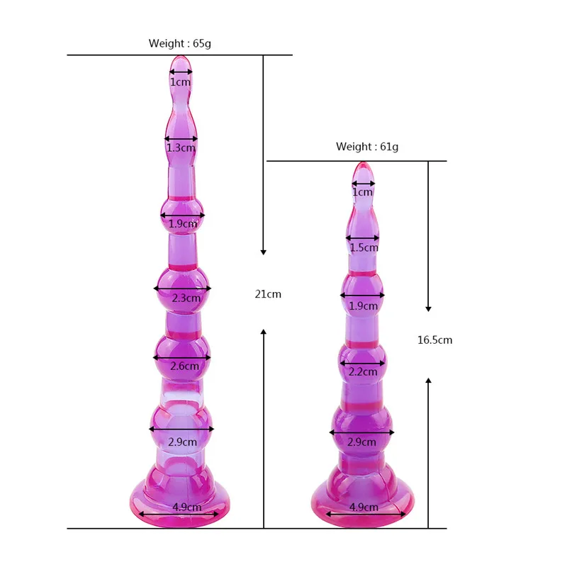 Plug anale con perline lunghe con ventosa, massaggiatore a torre, espansore anale, masturbatore, orgasmo, giocattoli sessuali per donne e uomini SP020_voghion.com
