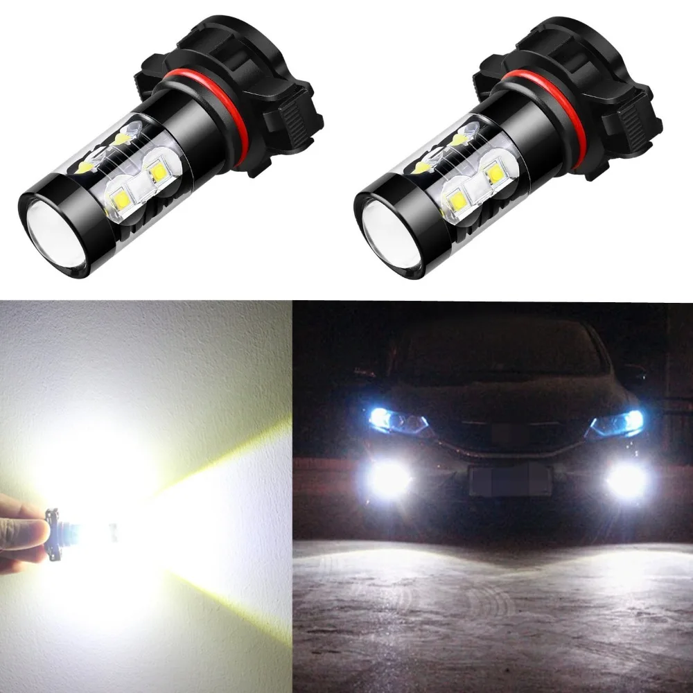 

Super Bright High Power H16 H11 9006 H10 led 50W White Running Lamps Bulbs HeadLamp Used or Fog Lights DC 12V