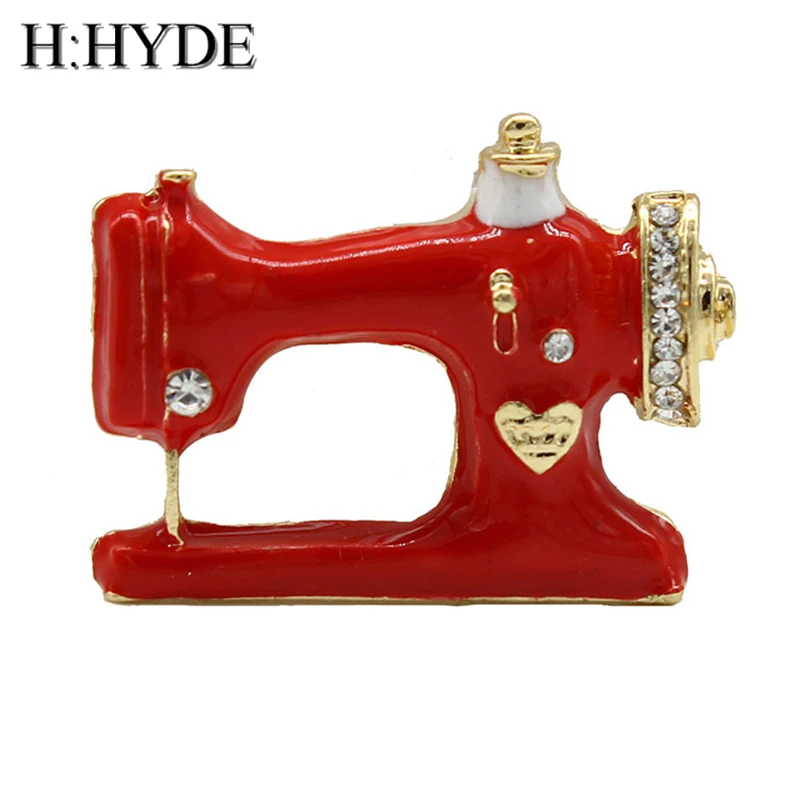 

H:HYDE Thimble Needle Thread Seamstress Sewing Machine Brooch Women Pin Brooches Enamel Pins Denim Jacket Pin Badge Gift Jewelry