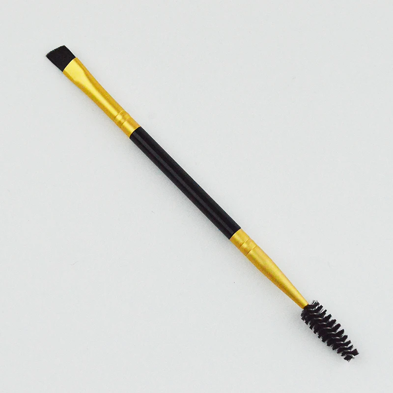 

1pcs Brand Faced Double Ended Gold Color Eyeliner And Eyebrow Shifter Makeup Brushes