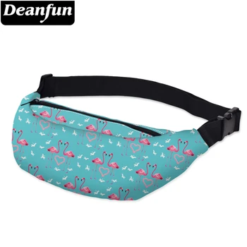 

Deanfun 3D Printed Waist bags Flamingo with Adjustable Belt Fanny Pouch YB26