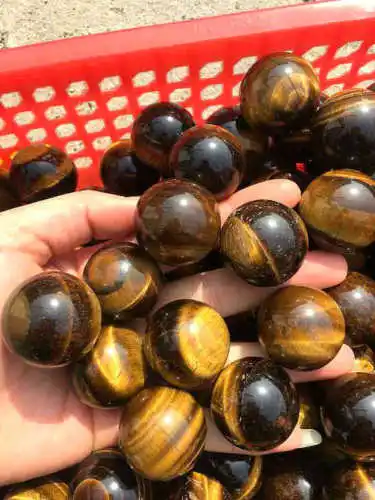 

29-32mm 1kg Natural Tigers Eye Quartz Crystal Sphere Ball Healing