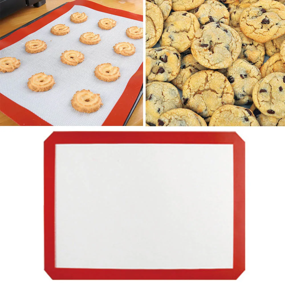 

1Pc Non-Stick Silicone Macaron Baking Mat Rolling Dough Oven Pad Pastry Baking Tools Kneading Fiberglass Silicone Pads