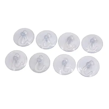 

uxcell a17071500ux0301 8Pcs 4cm Dia Clear Single Sided Sucker Pads Hanger Auto Car Suction Cup Hook, 8 Pack