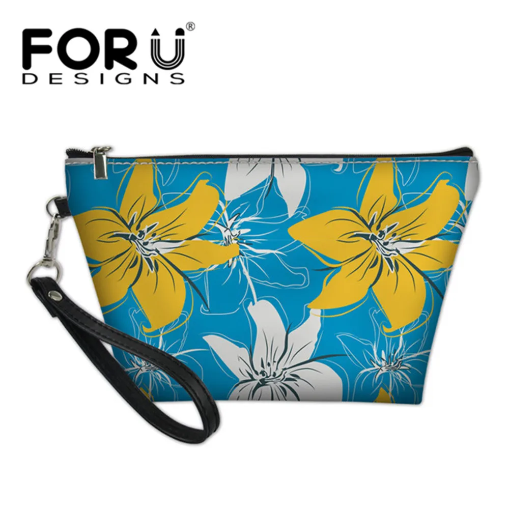 FORUDESIGNS/Модный водонепроницаемый косметический чехол для путешествий Женская Ручная сумочка косметичка Цветочный стиль печать мыть туалетные кожаные сумки - Цвет: HMD928Z8