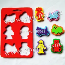 300 шт.(50 Сумки)/много. Мультфильм пены печать, Kids арт игрушки, штамп пены головоломки, детский сад ремесел, подарок на день рождения, розничная упаковка