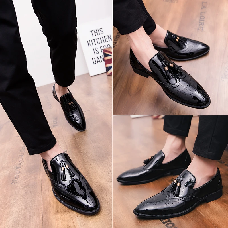 Taille Chaussures Hommes En Oxford D'affaires Pour Coolvfatbo Pointu Brevet Mariage Cuir 38 Black De Bout Formelles Robe 47 La Plus YnaI55qwB