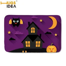 HUGSIDEA Хэллоуин Тыква дизайн фланелевый ковер коврик Домашний ковер для гостиной стелька кухня нескользящий ковер украшение гостиной