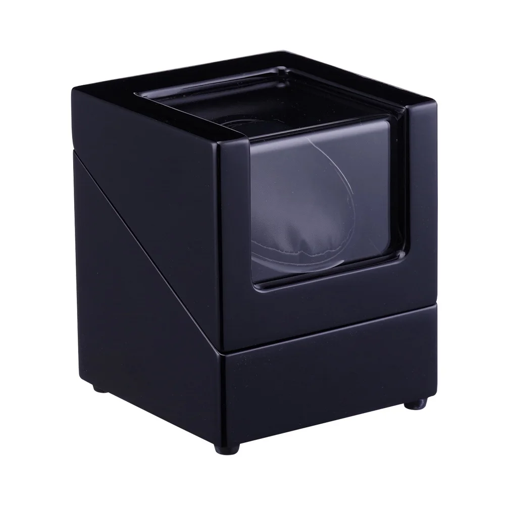 Dobadoura do Relógio Caixa de Armazenamento de Madeira 1 + 0 a Nova Display Case Rotação Automática Caixa Todo Preto 2020new Estilo lt