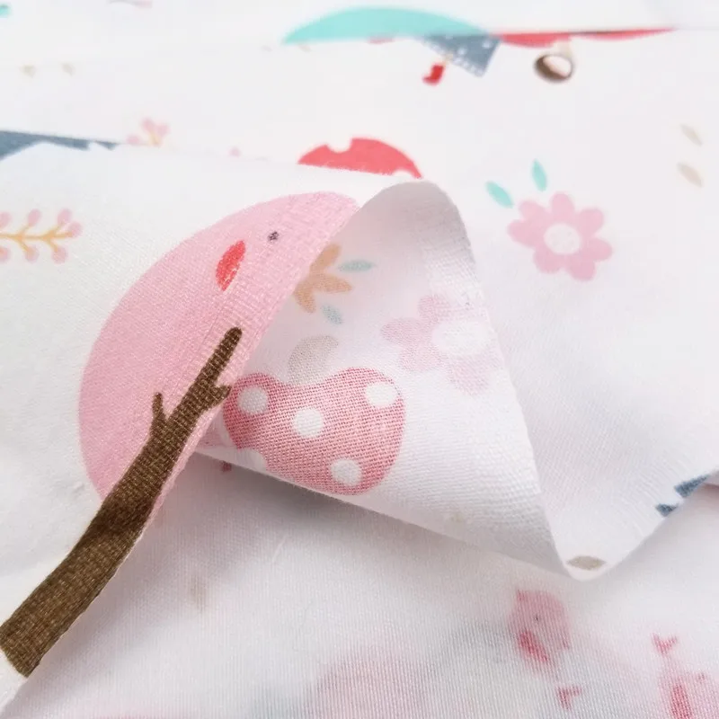 Хлопковая саржевая ткань с принтом для девочек, хлопковая Лоскутная Ткань для шитья, стеганая одежда, материал 50x160 см