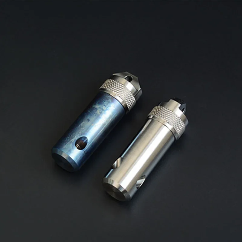 1PC Portable Titanium Alloy Capsule Grappling Hook Container Cash Pill Waterproof Storage Box Bottl