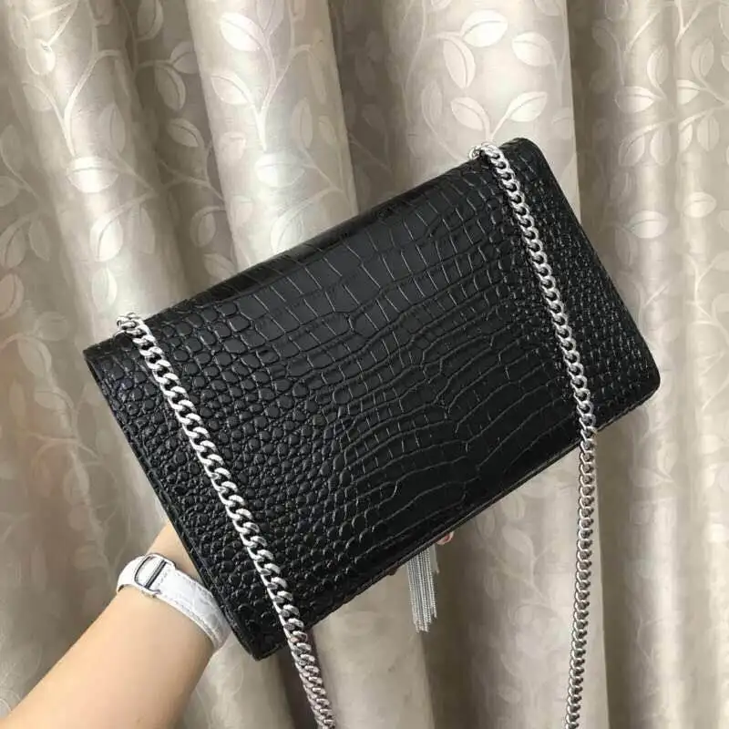 

Crocodile pattern Leather Handbag Ladies Shoulder Messenger Bag 2019 Fashion Tiny Square Bag Women Crossbody Shiping Bag