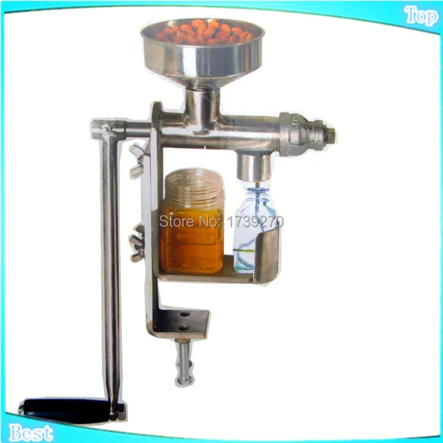 Hand crank oil press, nuts seed oil expeller, Household stainless steel