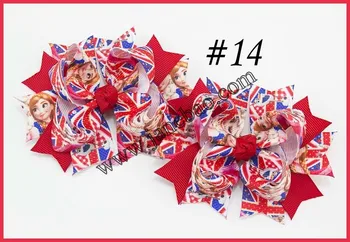 

free shipping 120set3.5''pigtail bows character hair bows a set of two inspired hair bows princess hair bows clips