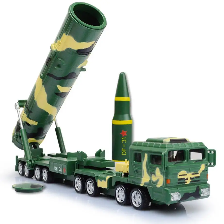 

1:64 scale diecast truck China Dongfeng DF31A intercontinental ballistic missile launch Vehicle metal model collection toys